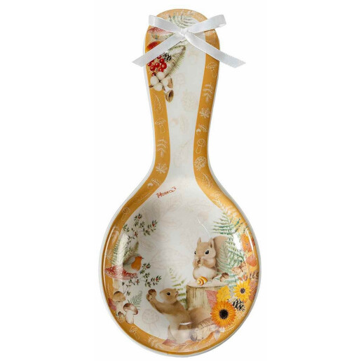 Set 2 suporturi linguri ceramica multicolora Forest cm 11,5 x 24,5 H