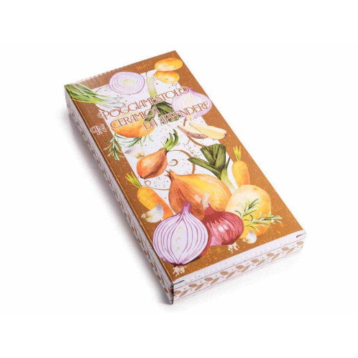 Set 2 suporturi linguri ceramica multicolora Legume cm 11,5 x 24,5 H