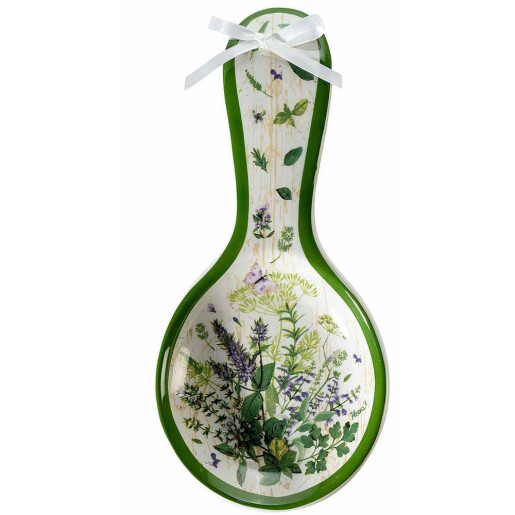 Set 2 suporturi lingura ceramica multicolora Herbs 11,5 x 24,5 H