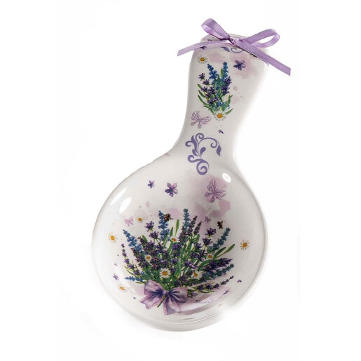Set 2 suporturi linguri ceramica multicolora Provence cm 11,5 x 24,5 H