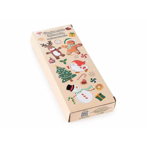 Set 2 suporturi linguri ceramica multicolora Craciun cm 8,5 x 24 H