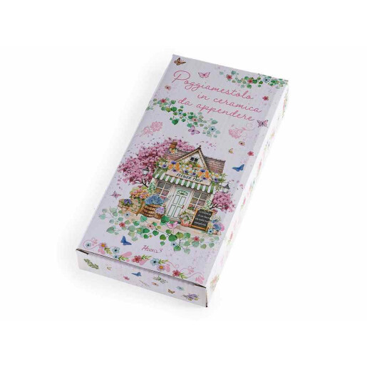 Suport lingura ceramica multicolora Spring cm 11,5 x 24,5 H