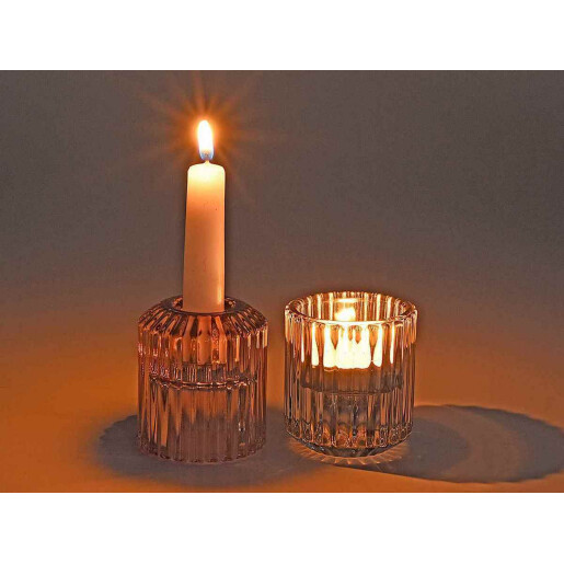 Set 9 candele sticla 5.5x6 cm