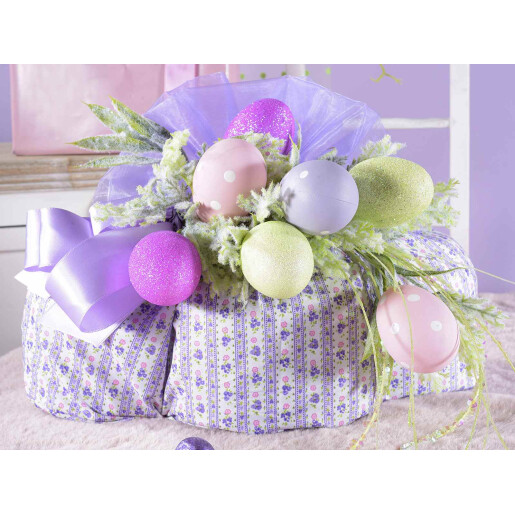 Saculet textil multicolor, ambalaj cadouri 30x24x30 cm