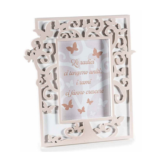 Set 2 rame foto masa lemn maro alb Tree of Life cm 17 x 19 H, 8 x 12 H