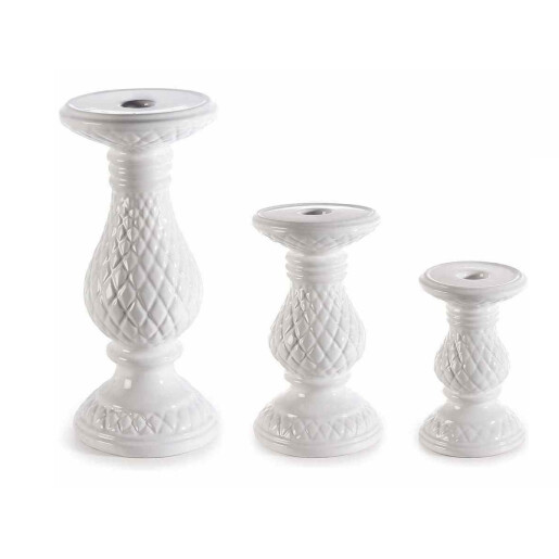Set 3 sfesnice portelan alb 13x29.5 cm, 11x20 cm, 9x15 cm