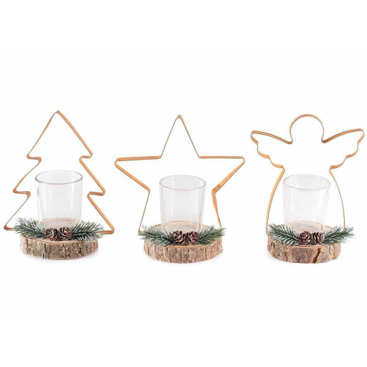 Set 3 candele Craciun 15.5x9x16.5 cm