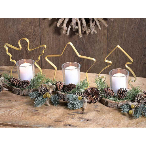 Set 3 candele Craciun 15.5x9x16.5 cm