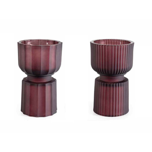 Set 4 candele sticla visinie 10.5x17.5 cm