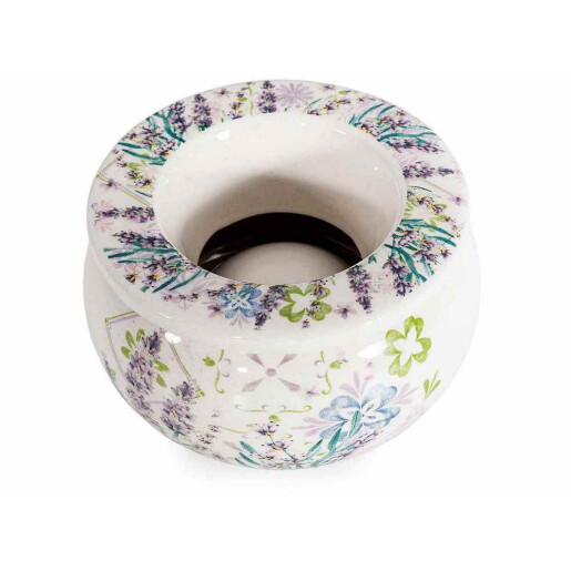 Set 3 scrumiere antivant ceramica decor Flori 3 x Ø 10 cm x 6 H