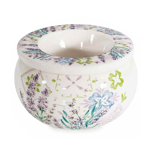 Set 3 scrumiere antivant ceramica decor Flori 3 x Ø 10 cm x 6 H