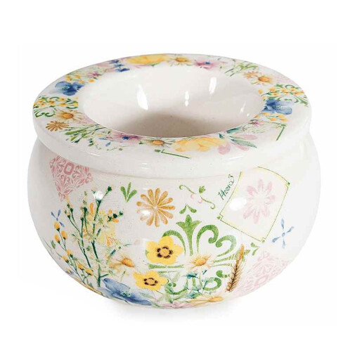 Set 3 scrumiere antivant ceramica decor Flori 3 x Ø 10 cm x 6 H