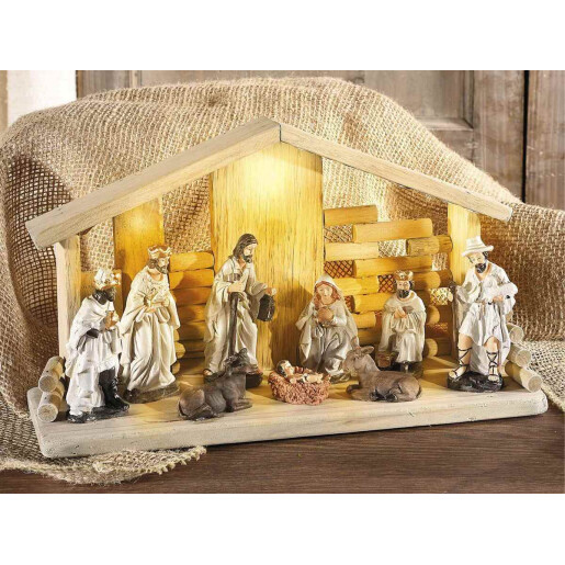 Figurina Nasterea Domnului polirasina multicolora 30x10x17 cm