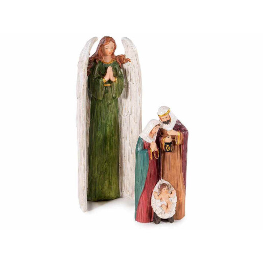 Set 2 figurine religioase polirasina multicolora 9x7.5x24.5 cm