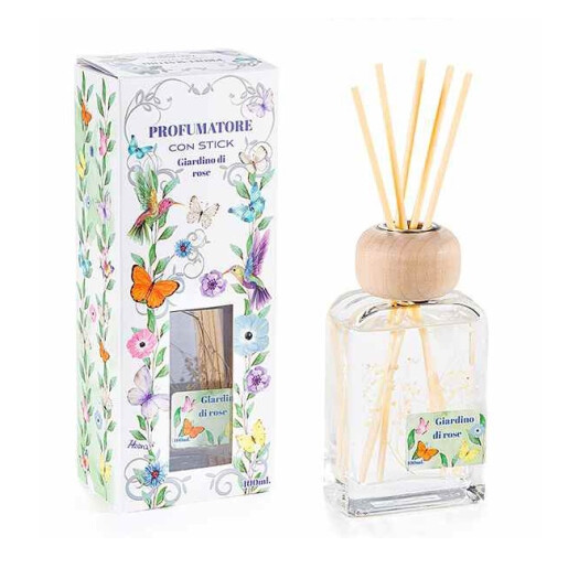 Parfum camera cu betisoare aroma Trandafiri 7,5 x 5 x 19 H, 100 ml