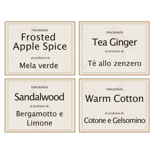 Set 4 parfumuri ambientale aroma Craciun 5x5x15 cm