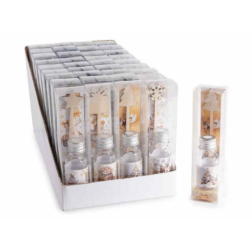 Set 4 parfumuri camera cu betisoare Craciun multiarome Ø2,5x6H, 12 cm, 10 ml