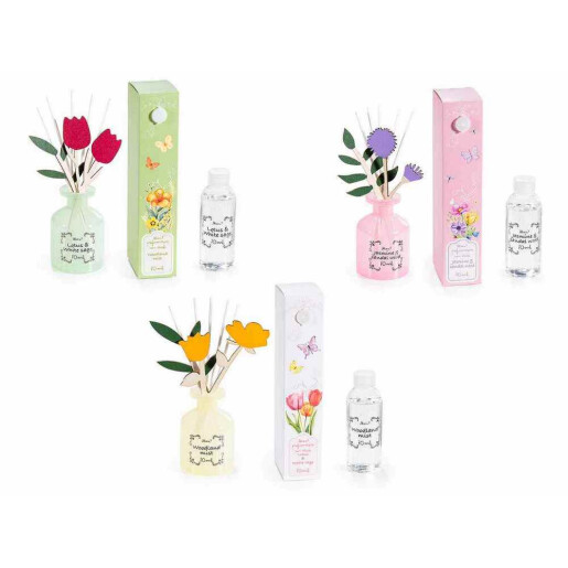 Set 3 parfumuri camera cu betisoare multiarome cm 13,5 x 6 x 20 H, 70 ml