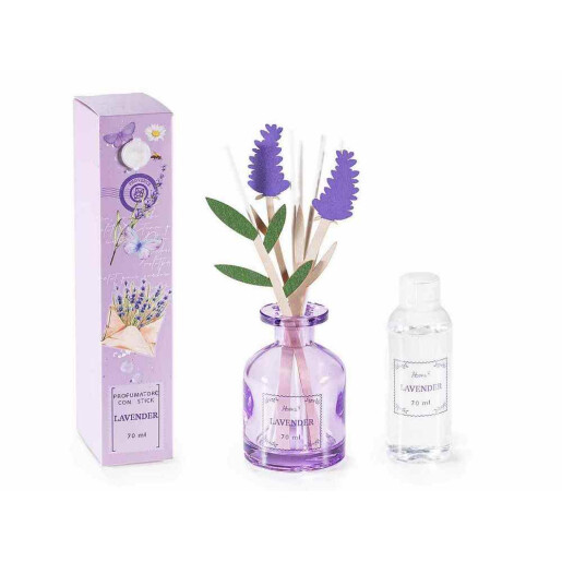 Parfum camera cu betisoare aroma Lavanda cm 13,5 x 6 x 20 H, 70 ml
