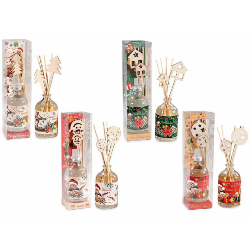 Set 4 parfumuri ambientale Craciun 5.5x5.5x21 cm