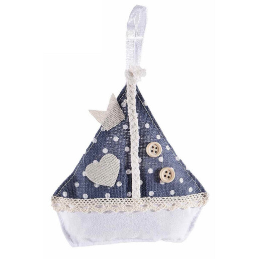 Set 2 barcute textil cu granule parfumate aroma Ocean cm 13 x 13 H