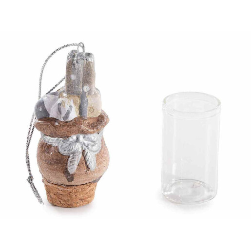 Set 6 sticlute Craciun sticla cm 4 x 3,5 x 13 H, 25 ml
