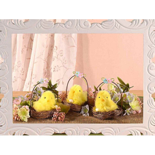 Set 3 decoratiuni Paste Puisori 9x13 cm