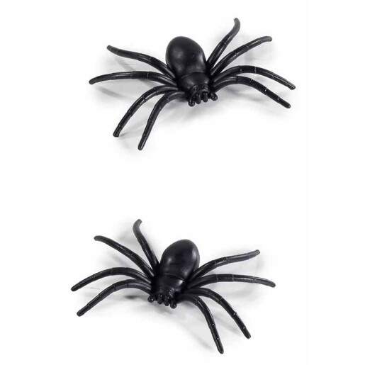 Set 8 Paianjeni Halloween plastic negru cm 7 x 6 H