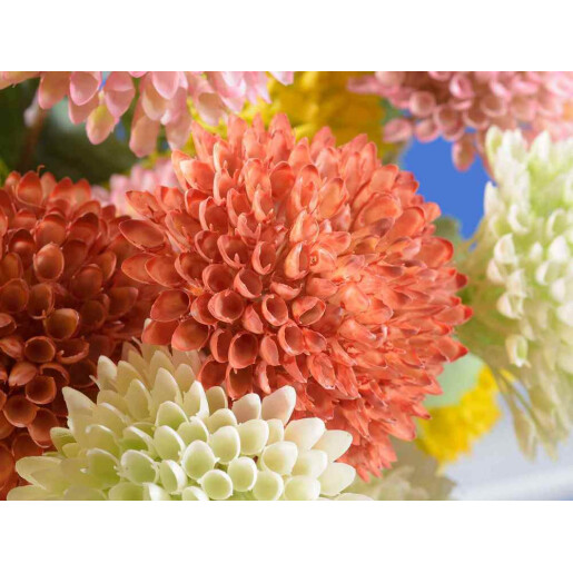 Dalia artificiala rosie verde 72 cm