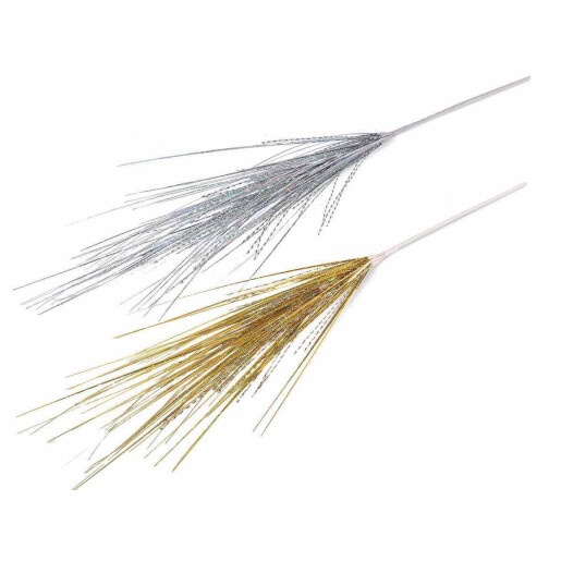 Set 10 crengute Craciun aurii argintii 104 cm