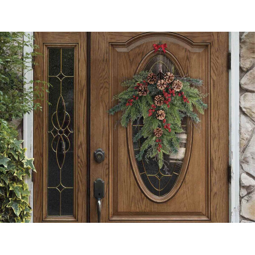 Aranjament brad artificial decorat Craciun 70 cm