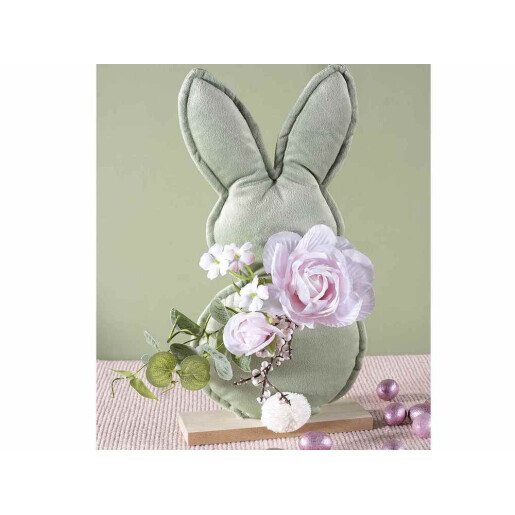 Trandafir artificial roz crenguta verde 36 cm