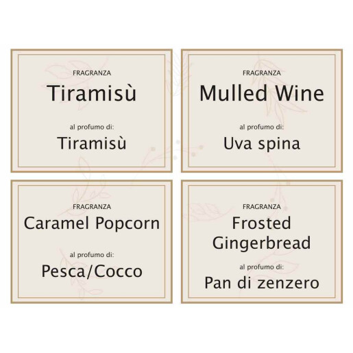 Set 4 lumanari Craciun parfumate Biscottini 5.5x5.5x11.5 cm