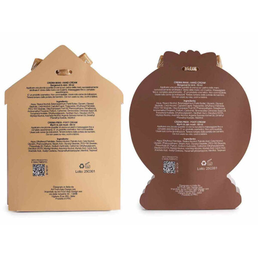 Set 2 creme maini, 2 creme picioare, cadou Craciun cm 16 x 5 x 22, H, 30 ml, 60 ml