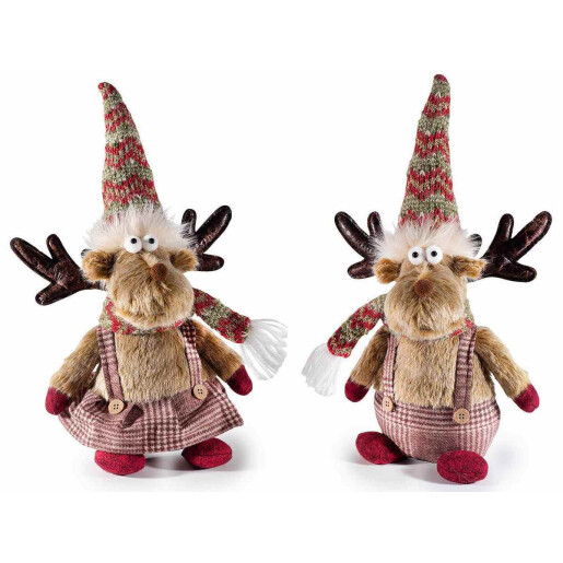 Set 2 figurine Reni textil multicolor 19x13x38 cm