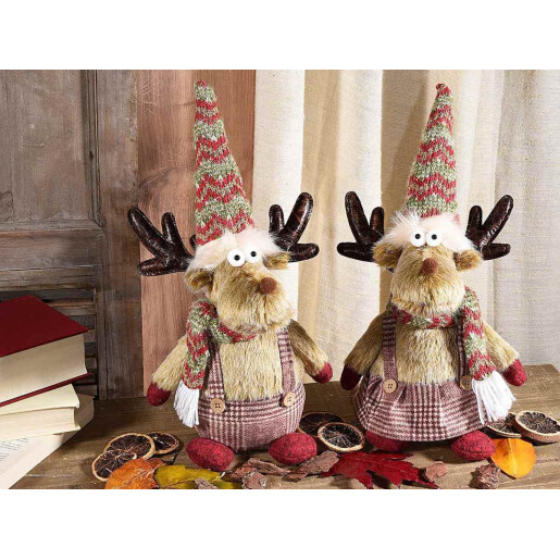 Set 2 figurine Reni textil multicolor 19x13x38 cm