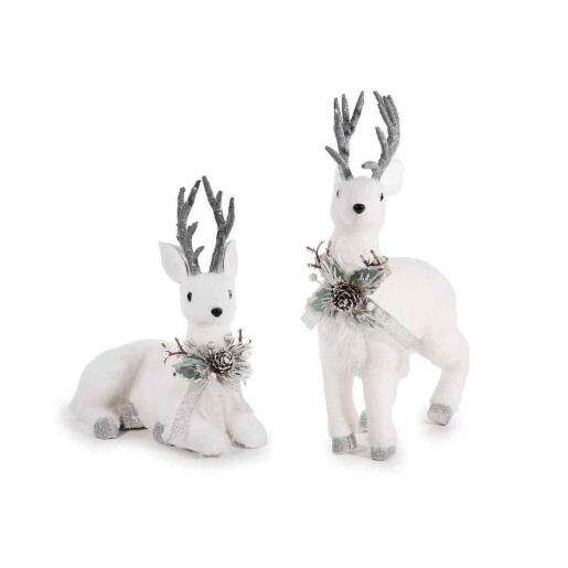 Set 2 figurine Reni Craciun 25x9x35,5 H, 23 x 14 x 26 H