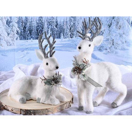 Set 2 figurine Reni Craciun 25x9x35,5 H, 23 x 14 x 26 H