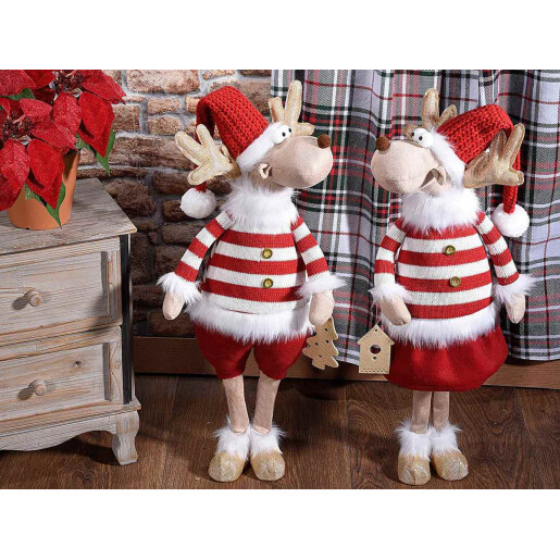 Set 2 figurine Reni textil multicolor 23x13x58 cm