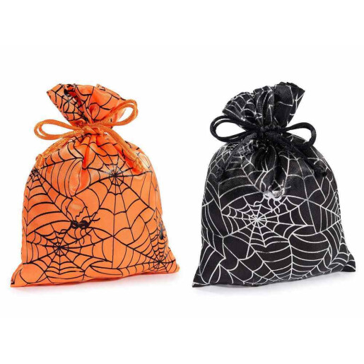 Set 2 saculeti dulciuri Halloween textil multicolor cm13x18H