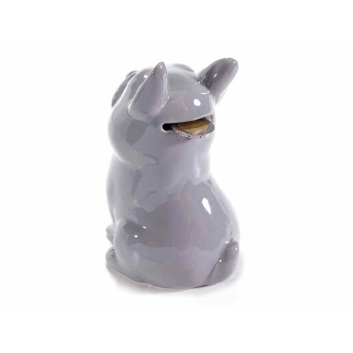 Figurina Catelus ceramica gri cm 8,5 x 10 x 14,5 H