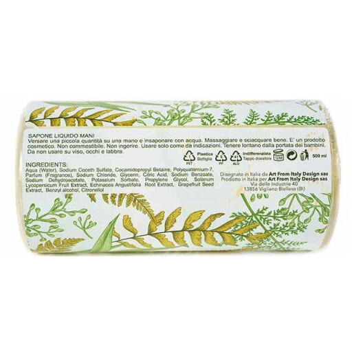 Sapun lichid aroma Giardino Botanico Ø 7 cm x 18 H, 500 ml