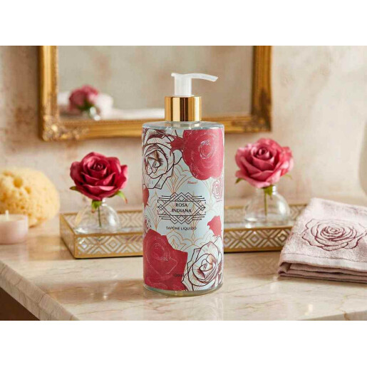 Sapun lichid aroma Trandafiri indieni Ø 7 cm x 18 H, 500 ml