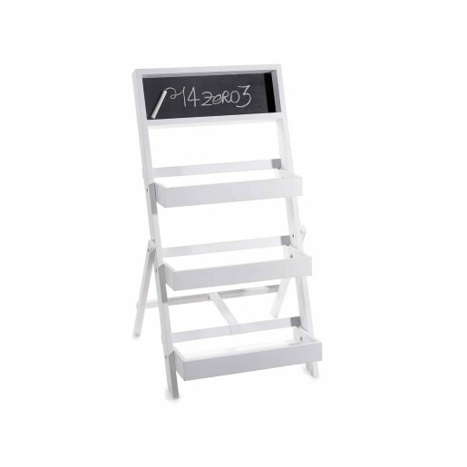 Raft lemn alb cu tablita scris 43x46x76 cm