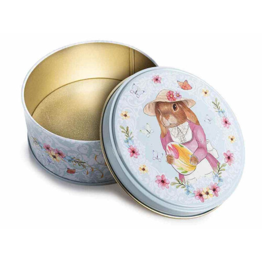 Set 4 cutii Paste metal multicolor Ø 10 cm x 4,5 H