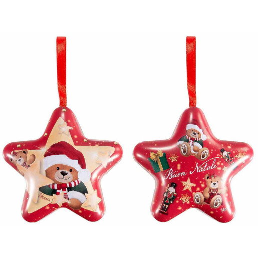 Set 2 ornamente brad Craciun metal multicolor 9x5x9 cm