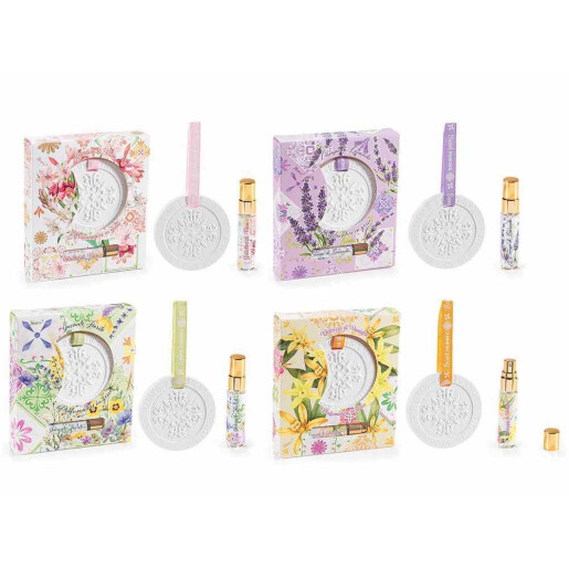 Set 4 difuzoare din ipsos suspendabile cu 4 arome parfum 4 x 5 ml