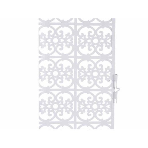 Set 2 felinare metal alb cm 25 x 25 x 87 H, 18 x 18 x 61.5 H