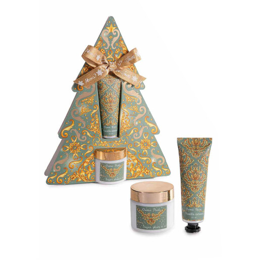 Set 2 creme maini, 2 creme picioare, cadou Craciun cm 18 x 5 x 23 H, 30 ml, 60 ml