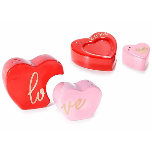 Set 2 solnite si 2 pipernite ceramica 8x2.5x6.5 cm, 5.5x2.5x4.5 cm